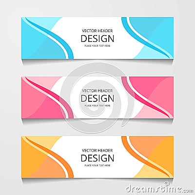 Abstract design banner, web template, layout header templates, modern vector illustration. Cartoon Illustration