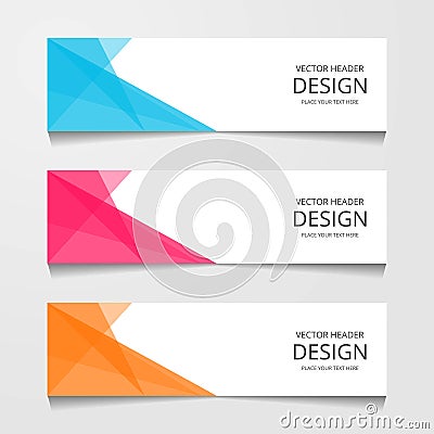 Abstract design banner, web template, layout header templates, modern vector illustration. Cartoon Illustration