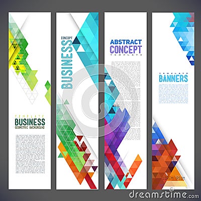 Abstract design banners vector template design Vector Illustration