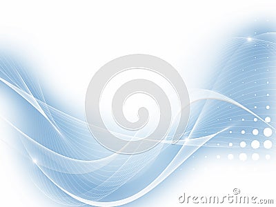 Abstract design. Blue wavy background. Transparent soft wave Stock Photo