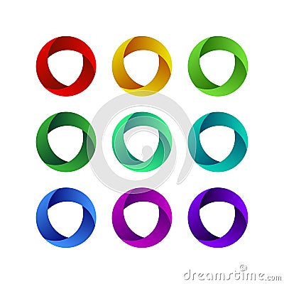 Abstract design colorful spheric rings. EPS10 Stock Photo