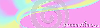 Abstract design, composition of turquoise, yellow, purple wavy lines on a pink background. Decorative pastel background with blur Stock Photo