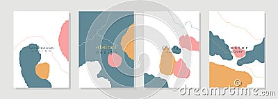 Abstract design cover set. Minimalistic cute object. Creative background Cartoon Illustration