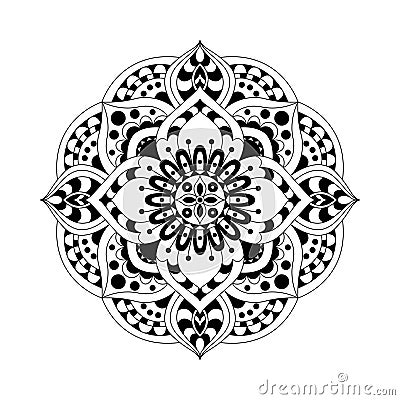 Abstract design elements. Round mandalas in vector. Graphic template for your design. Decorative retro ornament. Vector Illustration