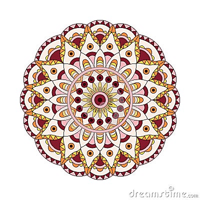 Abstract design elements. Round mandalas in vector. Graphic template for your design. Decorative retro ornament. Vector Illustration