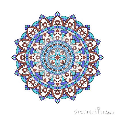 Abstract design elements. Round mandalas in vector. Graphic template for your design. Decorative retro ornament. Vector Illustration