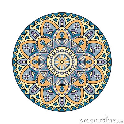 Abstract design elements. Round mandalas in vector. Graphic template for your design. Decorative retro ornament. Vector Illustration