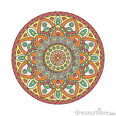 Abstract design elements. Round mandalas in vector. Graphic template for your design. Decorative retro ornament. Vector Illustration