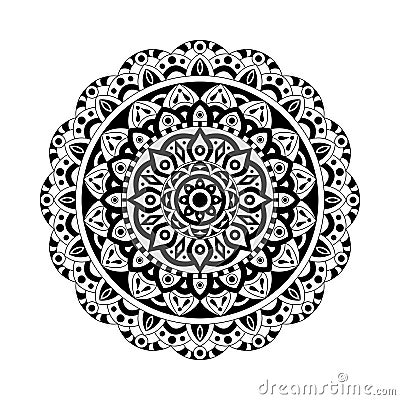 Abstract design elements. Round mandalas in vector. Graphic template for your design. Decorative retro ornament. Vector Illustration