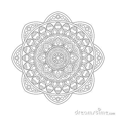 Abstract design elements. Round mandalas in vector. Graphic template for your design. Decorative retro ornament. Vector Illustration