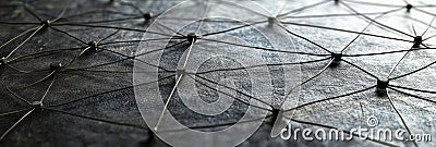 Abstract design featuring a network symbol made of connecting lines with ample space for text, suitable for Stock Photo