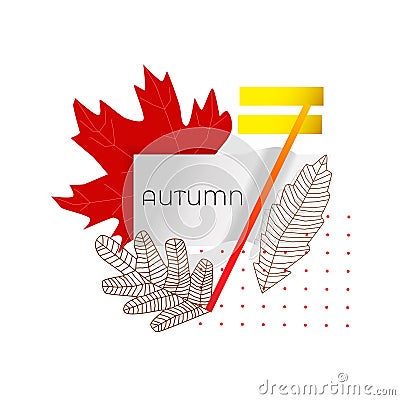 abstract design, frames on the theme of autumn. Vector Illustration