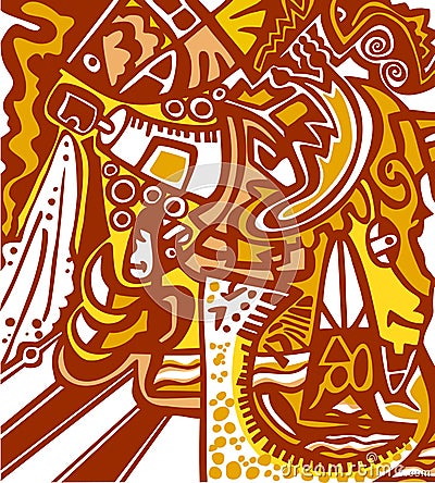 abstract design in graffiti style Vector Illustration