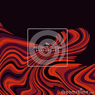 Abstract design marble of red line artwork background. illustration vector eps10 Vector Illustration