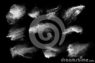 Abstract design of white powder cloud Stock Photo