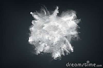 Abstract design of white powder cloud Stock Photo