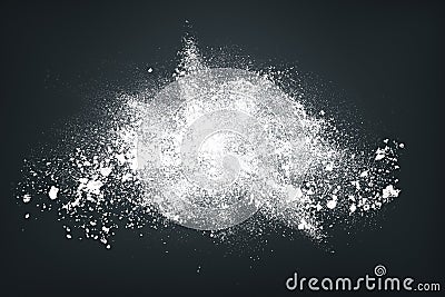 Abstract design of white powder snow cloud Stock Photo