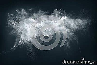 Abstract design of white powder snow cloud Stock Photo