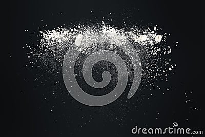 Abstract design of white powder snow cloud explosion Stock Photo