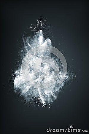 Abstract design of white powder snow cloud Stock Photo