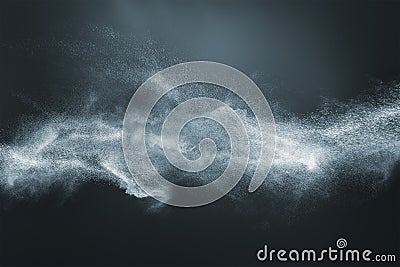 Abstract design of white powder snow cloud Stock Photo