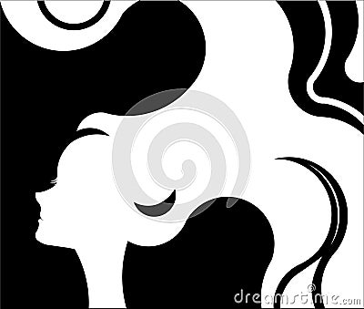 Abstract design women shadow card Vector Illustration