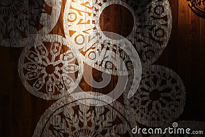 Abstract designs on the wall Stock Photo