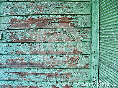 Abstract detail of an old abandoned mining shack Stock Photo