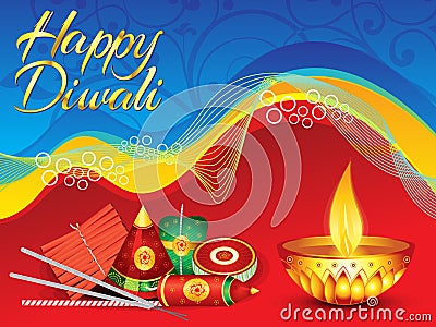 Abstract detailed diwali background Vector Illustration