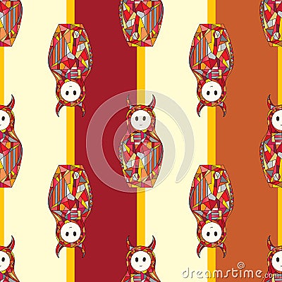 Abstract devil girls vector seamless pattern. Fantasy characters texture for surface designs, textiles, wrapping papers Vector Illustration