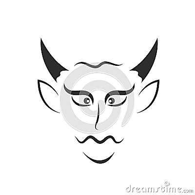 Abstract devil vector icon illustration design Vector Illustration