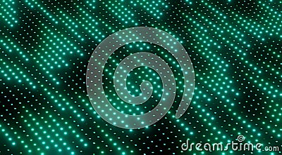 Abstract diagonal green flow - 3D rendering Stock Photo