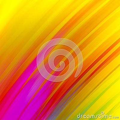 Abstract diagonal stripes in bold gold purple red blue green and pink on yellow background, dramatic glowing colorful lines in cor Stock Photo