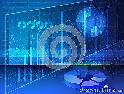 Abstract Diagrams, Stock media Image digital graphs Vector Illustration