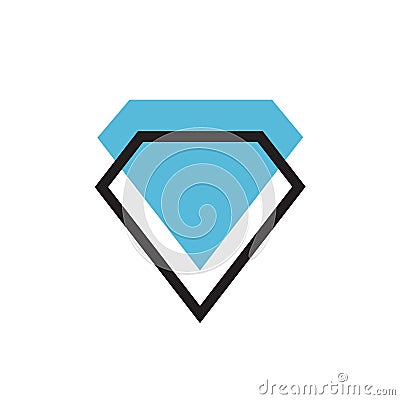 Abstract diamond gem logo icon design, jewelry symbol illustrationAbstract diamond gem logo icon design, jewelry symbol illustrati Vector Illustration