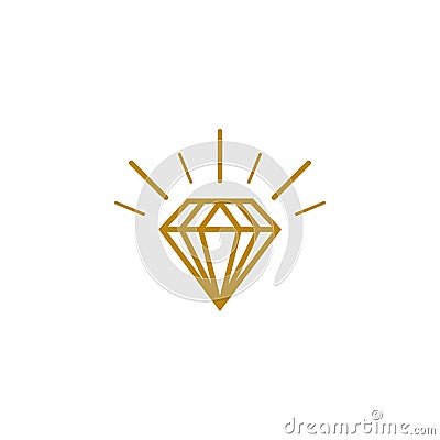 Abstract diamond logo design for jewelry business. Diamond icon. Vector Illustration