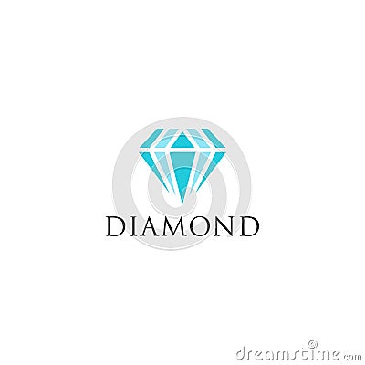 Abstract diamond logo design for jewelry business. Diamond icon. Vector Illustration