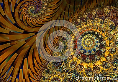 Abstract Digital Artwork. Patterns of nature. Magic Shells. Stock Photo