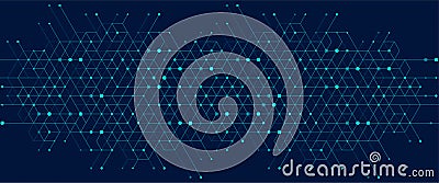 Abstract digital blockchain cube blocks concept. 3D big data cubes quantum computer technology idea. Artificial intelligence data Vector Illustration