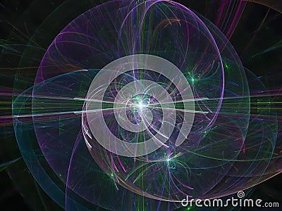 Abstract digital , mysterious visual shiny imagination data flowing creative color design, fractal fantasy Stock Photo