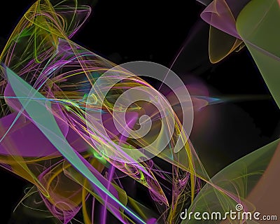 Abstract digital effect fractal render curve creative,template artistic, elegance, dynamic Stock Photo