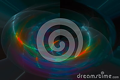 Abstract glowing imagination creative chaos light glowing wave swirl shape science fantastic fantasy Stock Photo