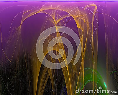 Abstract digital fractal, card template explosion dream blur e Stock Photo