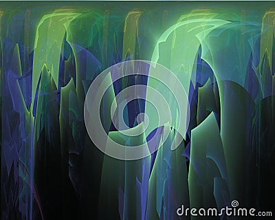 Abstract digital fractal flow flam fantasy curl imagination decorative template design render, motion, swirl Stock Photo