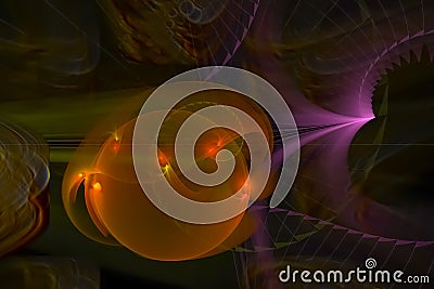 abstract digital fractal fantasy rendering design background effect Stock Photo