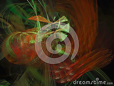 Abstract digital fractal science decorative elegance style future unique Stock Photo