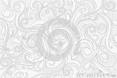 Abstract digital illustration of seamless swirls pattern Cartoon Illustration