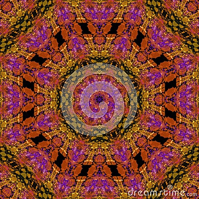 Abstract digital kaleidoscope mandala style, design energy Stock Photo