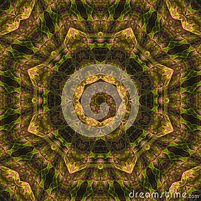 Abstract digital kaleidoscope texture fantasy beautiful design mosaic mandala Stock Photo