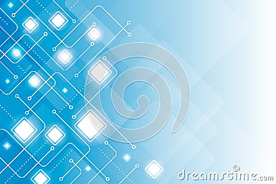 Abstract digital line geometric blue background vector Vector Illustration